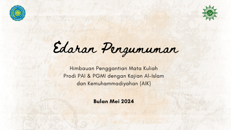 Penggantian Mata Kuliah PAI & PGMI dengan Kajian AIK (Mei 2024)