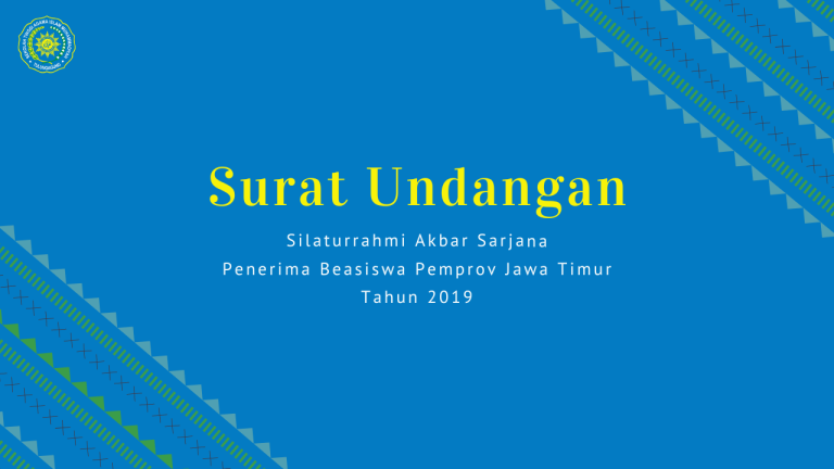 Undangan Silaturrahmi Akbar Beasiswa Pemprov Jatim 2019