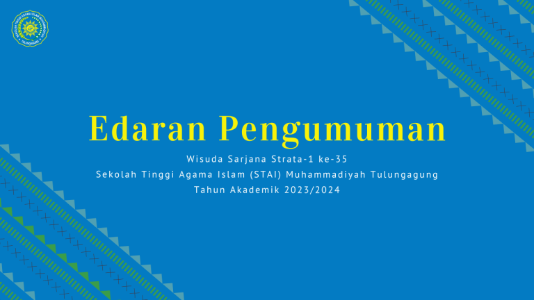 Edaran Pengumuman Wisuda Sarjana Strata-1 ke-35 STAIMTA