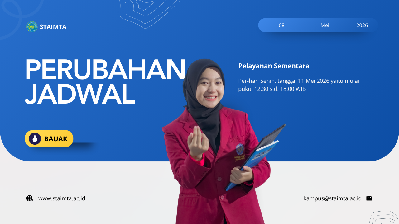 Perubahan Jadwal Pelayanan BAUAK