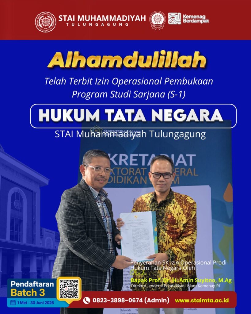Kabar Gembira! Kini Bisa Kuliah Hukum Tata Negara di STAI Muhammadiyah Tulungagung