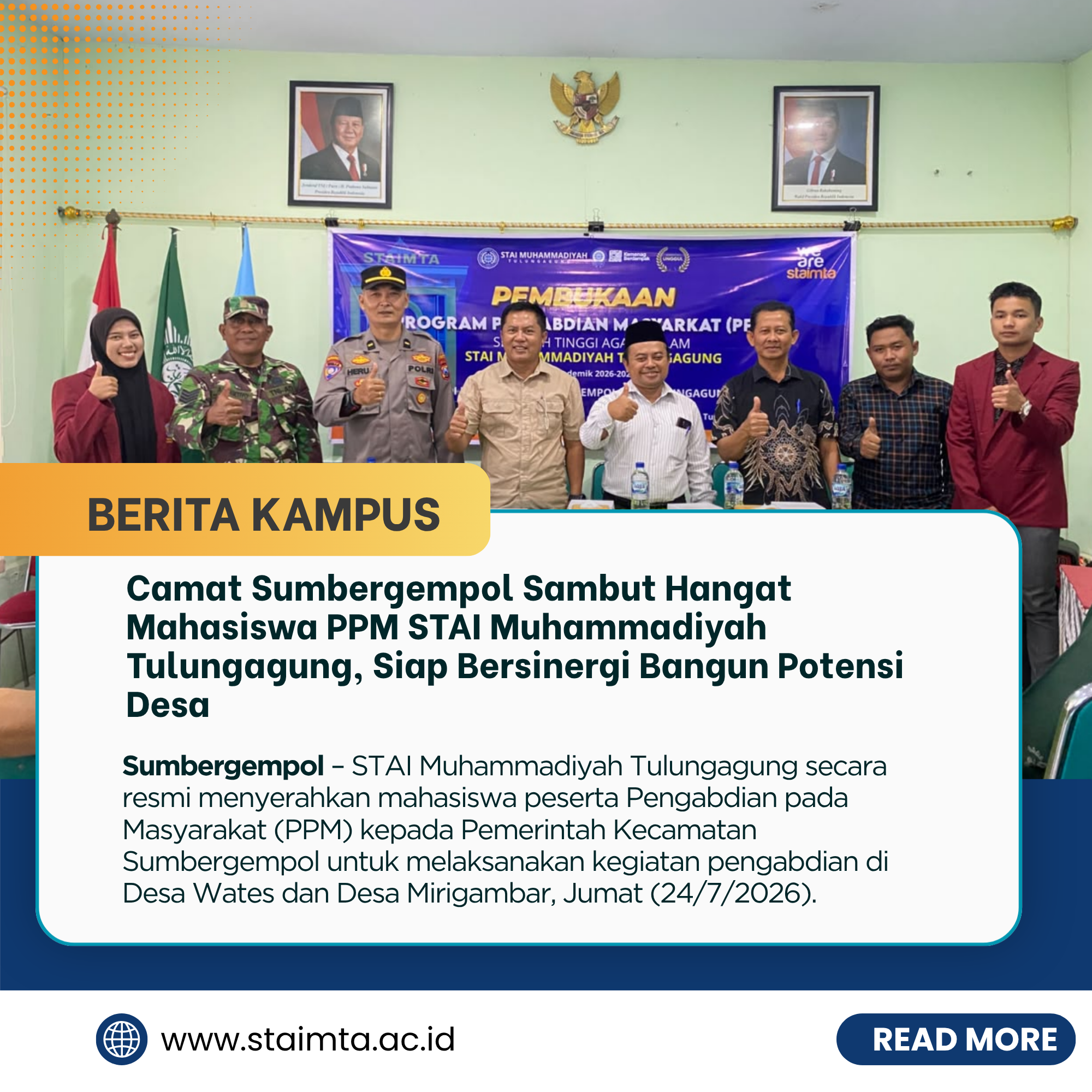 Biru dan Kuning Modern Berita Ekonomi Postingan Instagram (50 x 50 cm)